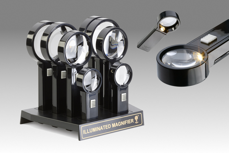 Sada lup s osvětlením a se stojánkem - LCH 7599G - D 150